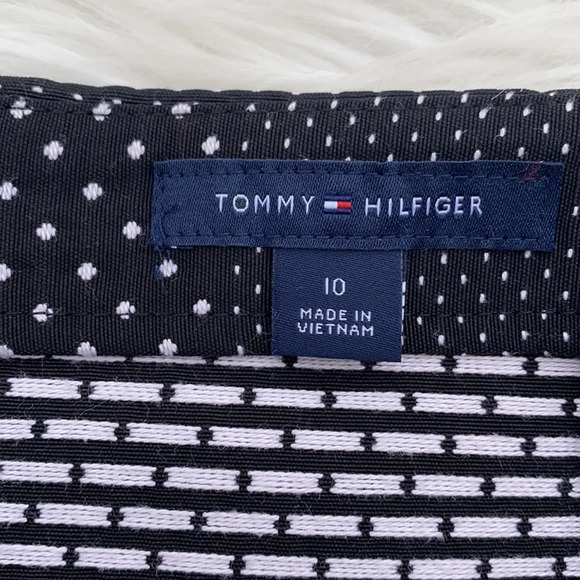 Tommy Hilfiger black & white polka dotted pencil skirt - Picture 3 of 4